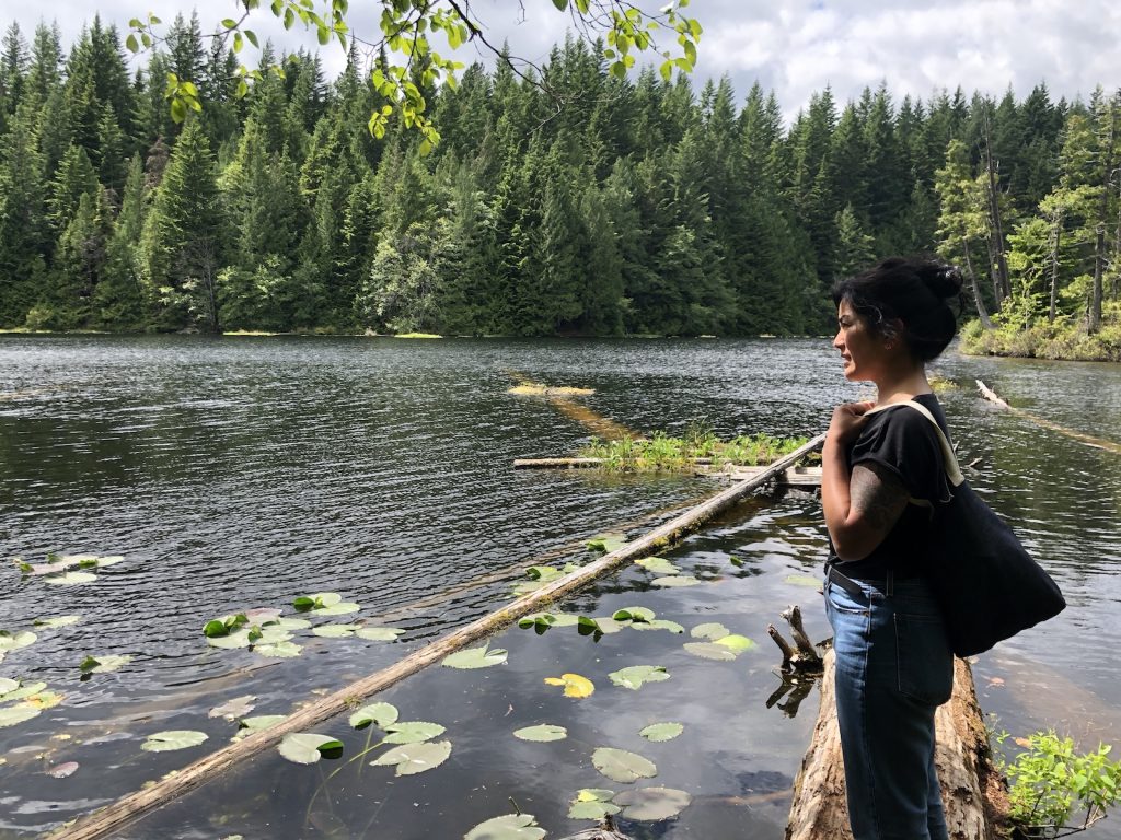Naomi Horri at Fergie's Cafe, Stump Lake (Photo by Katharine Manson)