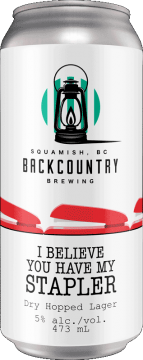 Backcountry Brewing | I Believe You Have My Stapler | Dry Hopped Lager - Front of Can